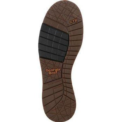 Georgia Men's Amped Lightweight Wedge Pull-On Soft Toe Work Boot - Brown - GB00349 - Overlook Boots