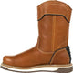 Georgia Men's Amped Lightweight Wedge Pull-On Soft Toe Work Boot - Brown - GB00349 - Overlook Boots