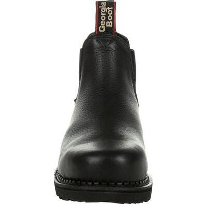 Georgia Men's Giant 6" Waterproof Slip Resistant Chelsea Work Boot -Black- GB00376 - Overlook Boots