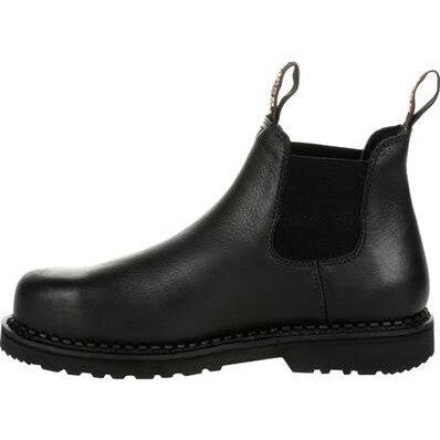Georgia Men's Giant 6" Waterproof Slip Resistant Chelsea Work Boot -Black- GB00376 - Overlook Boots