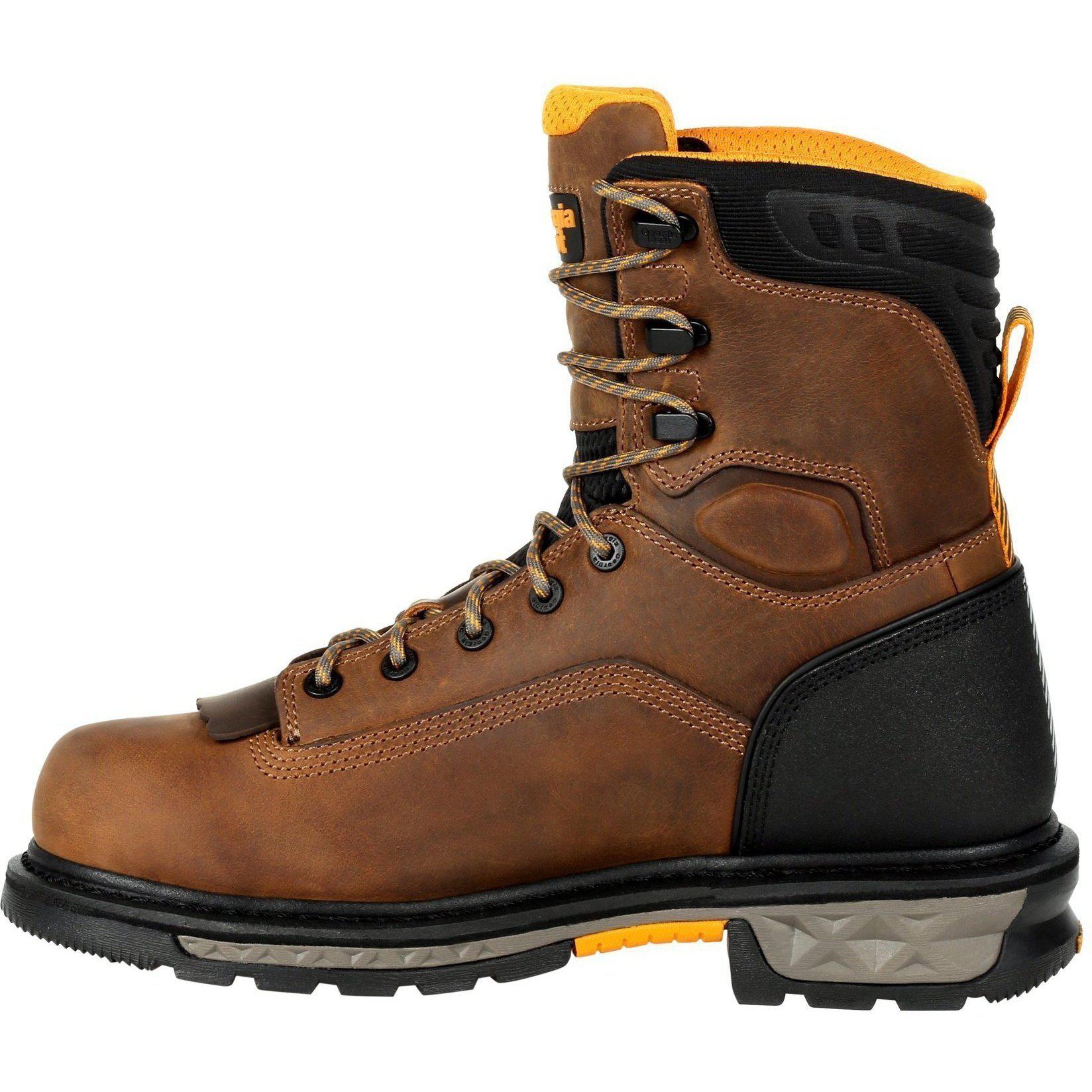 Georgia Men's LTX 8" Soft Toe Waterproof Carbo-Tec Work Boot- Brown - GB00392 - Overlook Boots