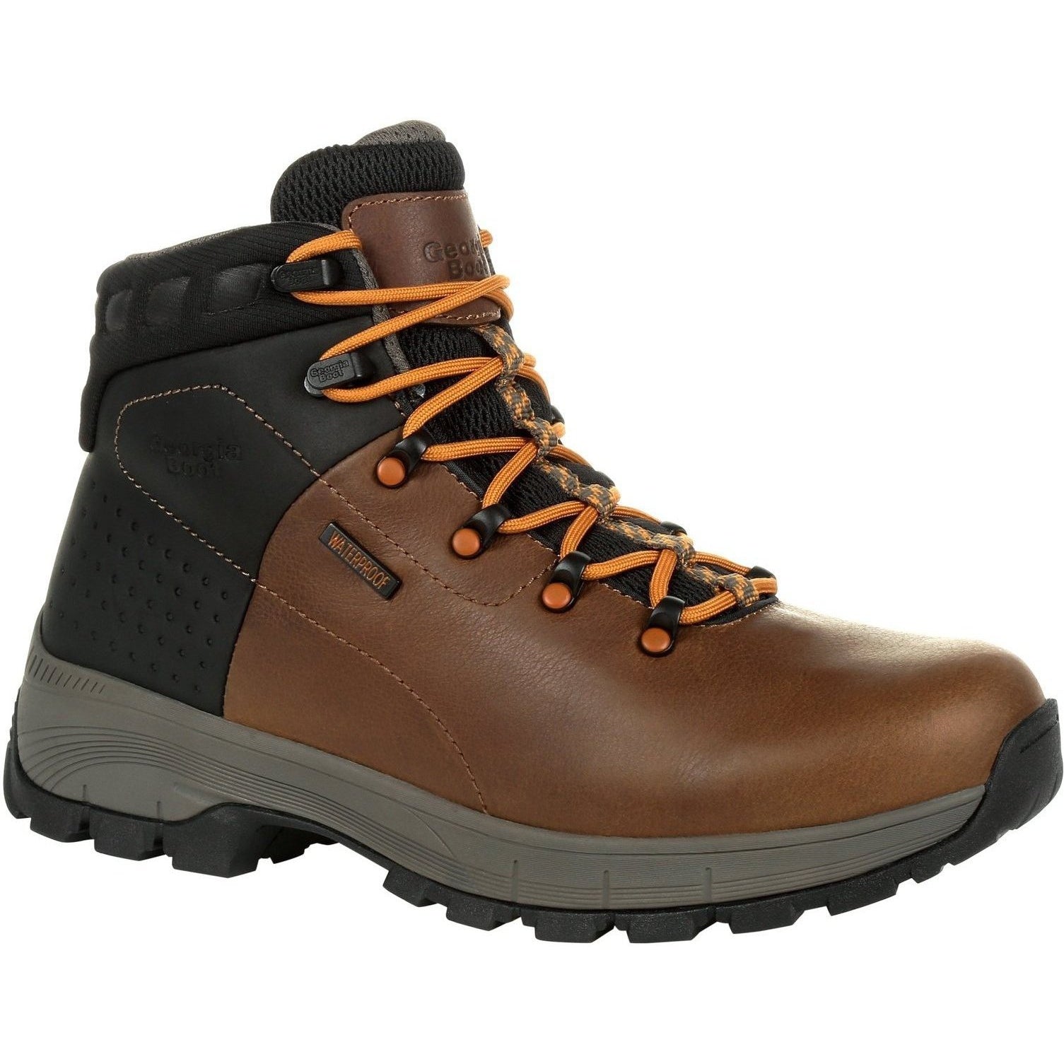 Georgia Men's Eagle Trail 6" Soft toe Waterproof Hiker Work Boot - Brown - GB00402 8 / Medium / Brown - Overlook Boots
