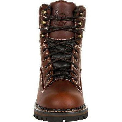 Georgia Women's Amped Lightweight Logger Alloy Toe Waterproof Work Boot - Brown - GB00428 - Overlook Boots