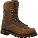 Georgia Men's Amped Lightweight Low Heel Logger 9" Soft Toe Waterproof Work Boot- GB00472 7 / Medium / Brown - Overlook Boots