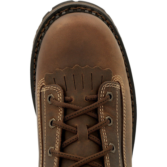 Georgia Men's Amped Lightweight Low Heel Logger 9" Soft Toe Waterproof Work Boot- GB00472 - Overlook Boots