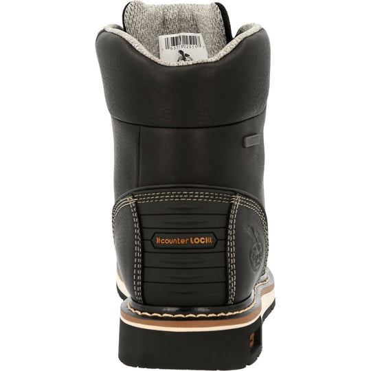 Georgia Men's Amped Lightweight Wedge 6" Moc Toe Waterproof Work Boot - Black - GB00475 - Overlook Boots