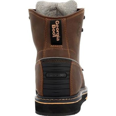 Georgia Men's Amp Lt Power 6" Wedge Composite Toe Work Boot -Brown- GB00519 - Overlook Boots