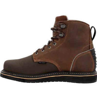 Georgia Men's Amp Lt Power 6" Wedge Composite Toe Work Boot -Brown- GB00519 - Overlook Boots
