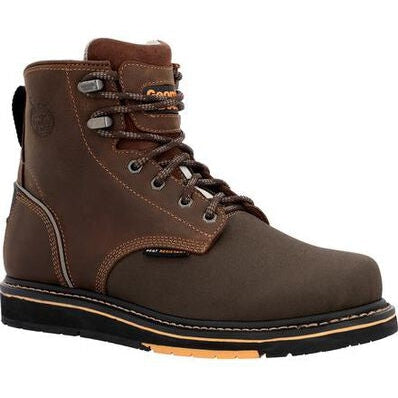 Georgia Men's Amp Lt Power 6" Wedge Composite Toe Work Boot -Brown- GB00519 - Overlook Boots