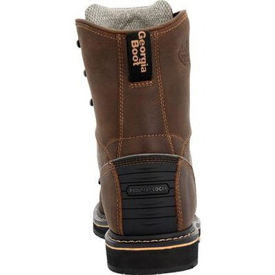 Georgia Men's Amp Lt Power 8" Wedge Slip Resistant Work Boot -Brown- GB00520 - Overlook Boots