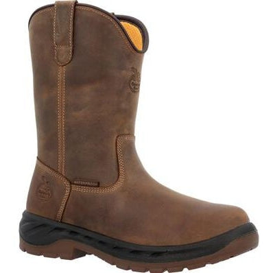 Georgia Men's Boot Ot 10" Waterproof Pull On Work Boot -Brown- GB00523 - Overlook Boots