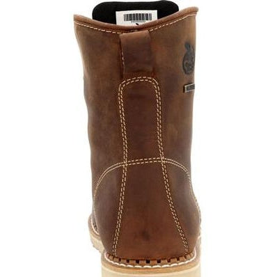 Georgia Men's Wedge 8" Waterproof Soft Toe Slip Resistant Work Boot -Brown- GB00532 - Overlook Boots