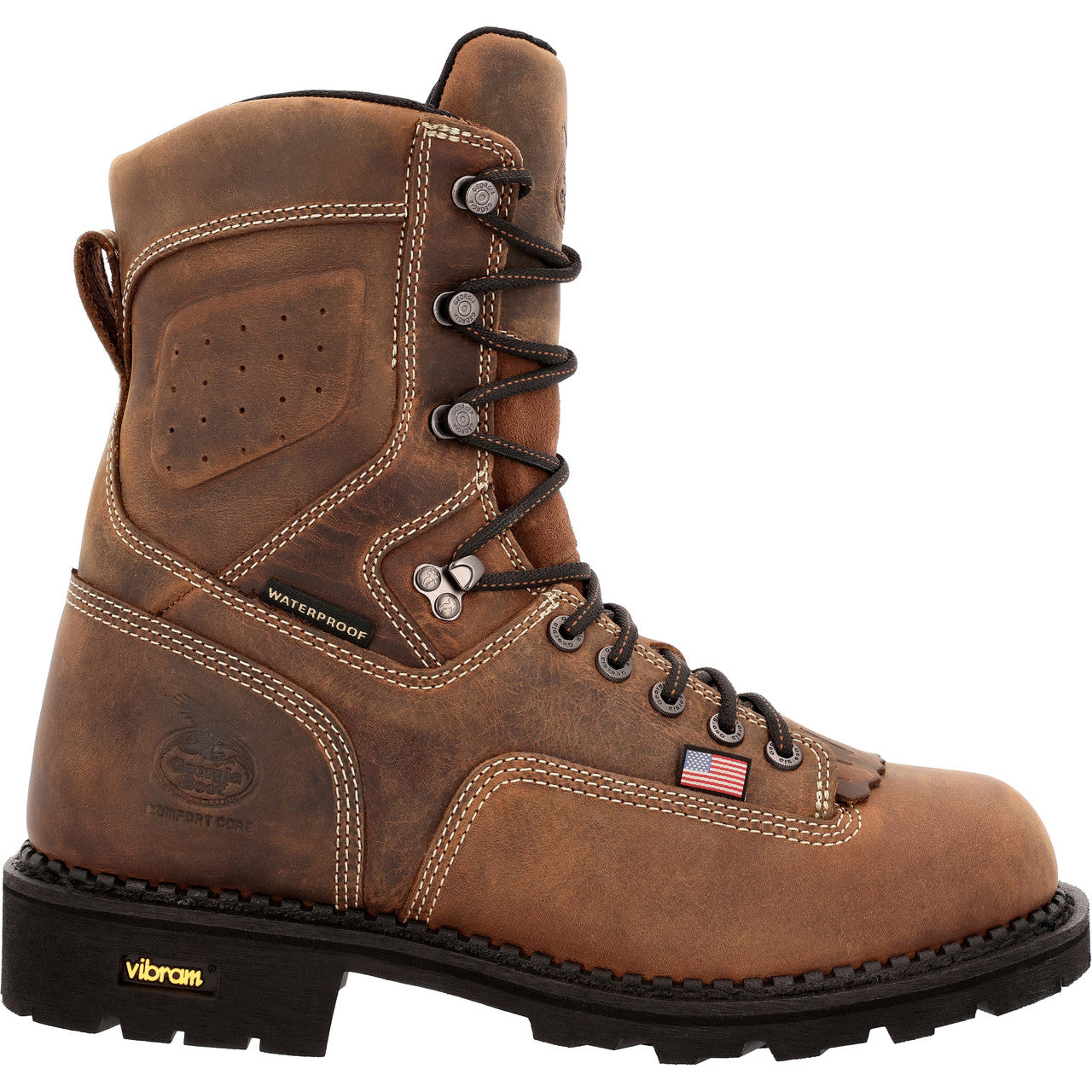 Georgia Men's USA Made Waterproof Logger Work Boot - Brown - GB00538 - Overlook Boots
