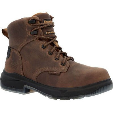Georgia Men's Flxpoint Ultra 6" Soft Toe Waterproof Work Boot- Black/Brown- GB00551 7 / Medium / Brown - Overlook Boots