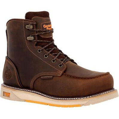 Georgia Men's Amp Lt Wedge 6" Composite Toe Waterproof Work Boot -Brown- GB00592 - Overlook Boots