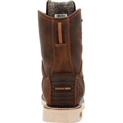 Georgia Men's Amp Lt Wedge 8" Soft Toe Waterproof Work Boot -Brown- GB00593 - Overlook Boots