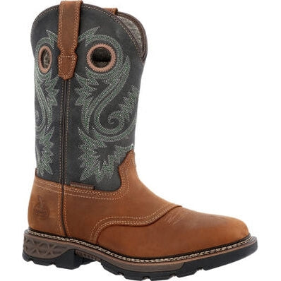 Georgia Men's Carbo Tec Flx 11" Soft Toe Western Work Boot -Brown- GB00620 - Overlook Boots