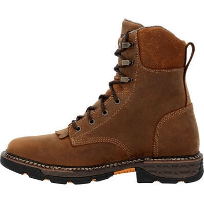 Georgia Men's Carbo Tec Flx 8" Soft Toe Waterproof Lacer Western Work Boot -Brown- GB00623 - Overlook Boots
