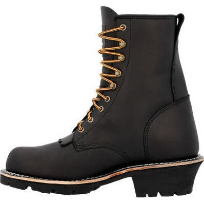 Georgia Men's Forestry 8" Soft Toe Logger Work Boot- Black- GB00648 - Overlook Boots