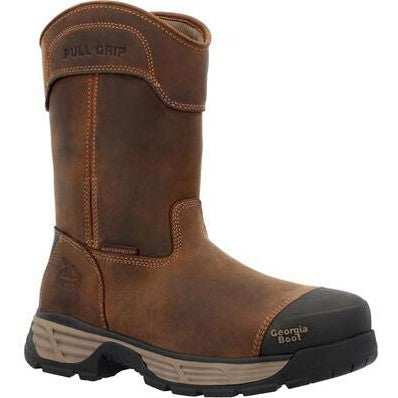 Georgia Men's Durablend Edge 10" Alloy Toe Waterproof Work Boot -Brown- GB00664 7 / Medium / Brown - Overlook Boots