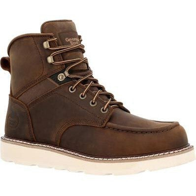 Georgia Men's Core 37 6" Soft Toe Slip Resistant Work Boot - Brown - GB00667 7 / Medium / Brown - Overlook Boots