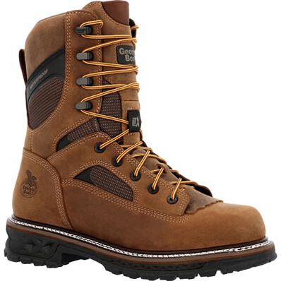 Georgia Men's LTX Logger 9" Composite Toe Waterproof Work Boot- Brown- GB00669 8 / Medium / Brown - Overlook Boots