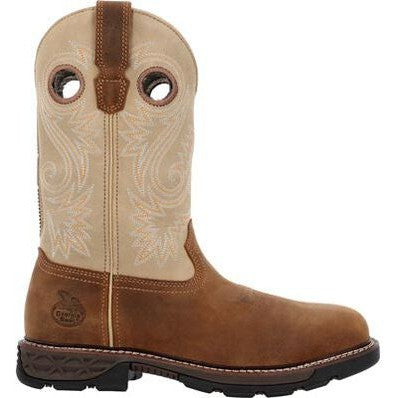 Georgia Men's Carbo Tec FLX 11" Alloy Toe Western Work Boot -Brown- GB00670 - Overlook Boots