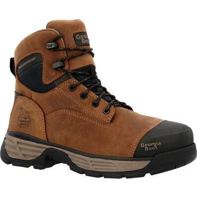Georgia Men's Durablend Edge 6" Alloy Toe Waterproof Work Boot -Brown- GB00679 7 / Medium / Brown - Overlook Boots