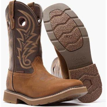 Georgia Men's Core 37 11" Soft Toe Waterproof Western Work Boot - Brown - GB00691 - Overlook Boots