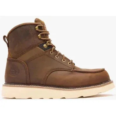 Georgia Men's Core 37 6" Steel Toe Waterproof Wedge Work Boot- Brown- GB00697 - Overlook Boots