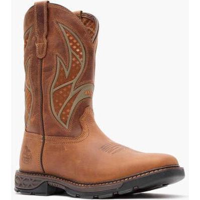 Georgia Men's Carbo Tec Flx 11" Pull On Insulkul Western Work Boot- Brown- GB00702 7 / Medium / Brown - Overlook Boots