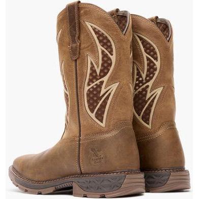 Georgia Men's Carbo Tec Flx 11" Alloy Toe Pull On Insulkul Work Boot - Tan - GB00711 - Overlook Boots