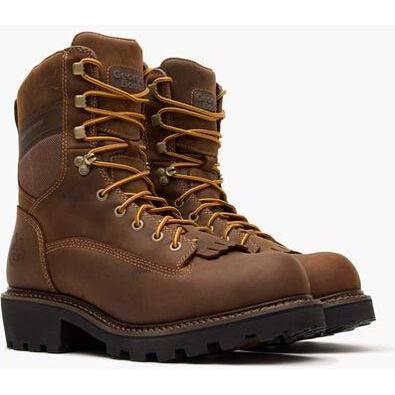 Georgia Men's Core 37 9" Soft Toe Waterproof Logger Work Boot - Brown - GB00717 - Overlook Boots