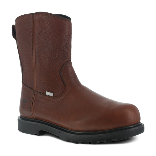 Iron Age Men's Hauler 10" Composite Toe Met Guard Wellington Work Boot - Brown - IA0195 6 / Medium / Brown - Overlook Boots