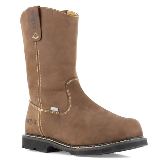 Iron Age Men's Groundbreaker 11" Composite Toe Wellington CushGuard Work Boot - Brown - IA5094 7 / Medium / Brown - Overlook Boots