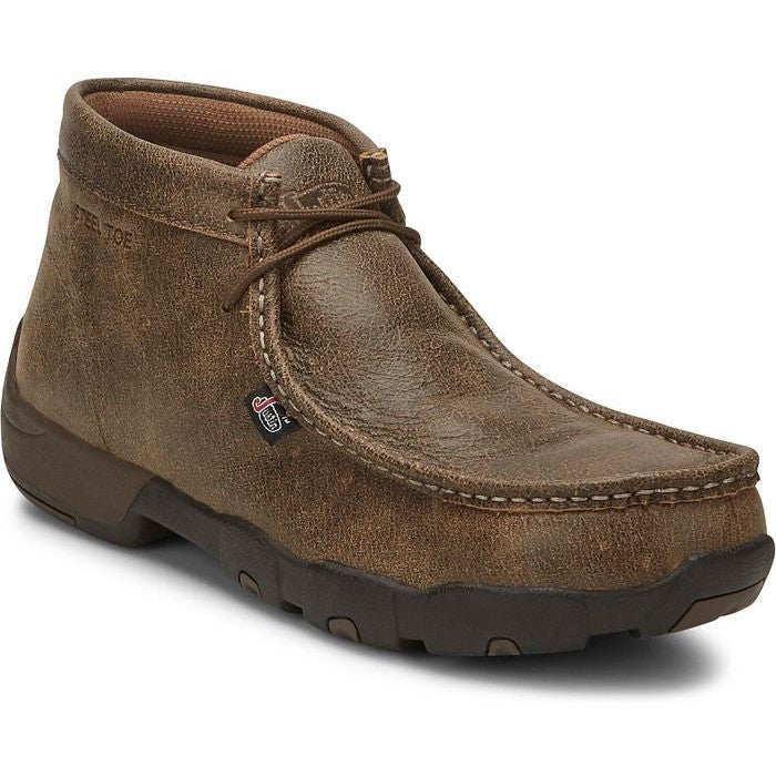 Justin Men's Cappie Steel Toe Work Boot -Tan Bomber- 237 - Overlook Boots