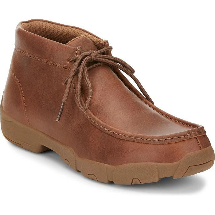 Justin Men's Cappie 4" Moc Toe Western Work Shoe -Sand Tan- SE241  - Overlook Boots