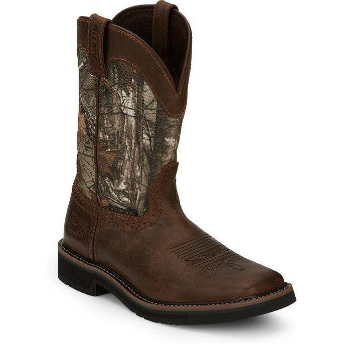 Justin Men's Trekker 11" Waterproof Western Work Boot - Realtree - SE4676 - Overlook Boots