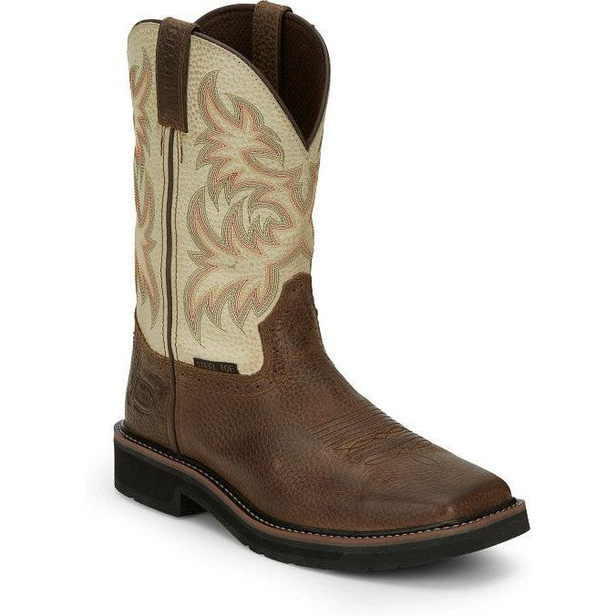 Justin Men's Driller 11" Steel Toe Western Work Boot -Copper- SE4684 - Overlook Boots