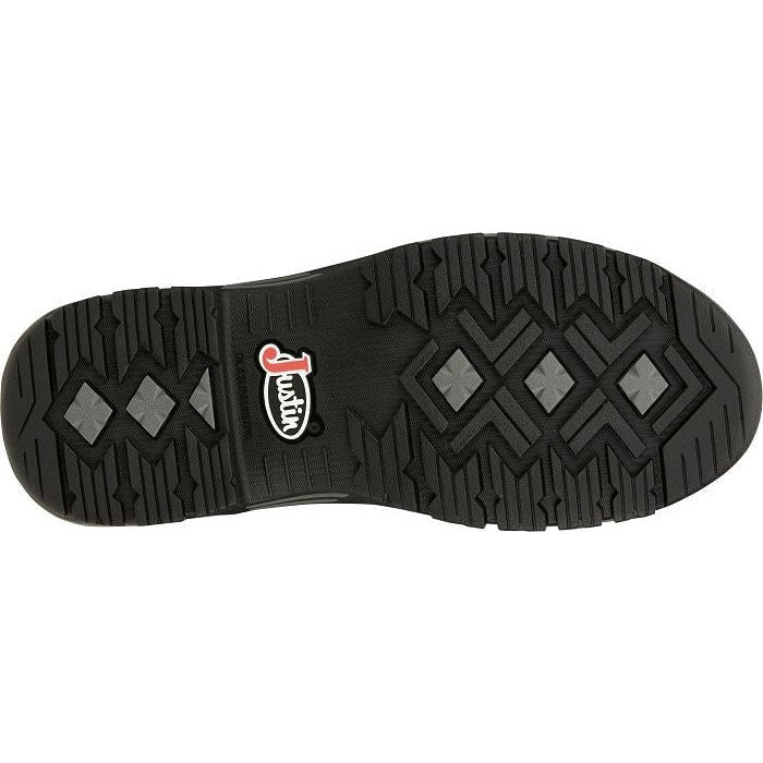 Justin Men's Crafton 4" Alloy Moc Toe Western Work Boot -Black- SE250 - Overlook Boots