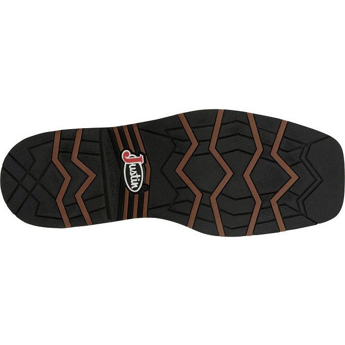 Justin Men's Bolt 11" Square Toe Western Work Boot -Black- SE4116 - Overlook Boots