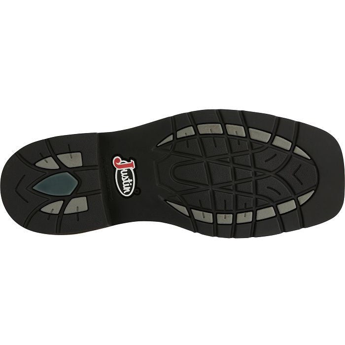 Justin Men's Driller 11" Square Toe Western Work Boot -Brown- SE4681 - Overlook Boots