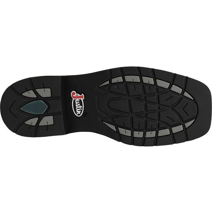 Justin Men's Driller 11" Square Toe Western Work Boot -Brown- SE4687 - Overlook Boots