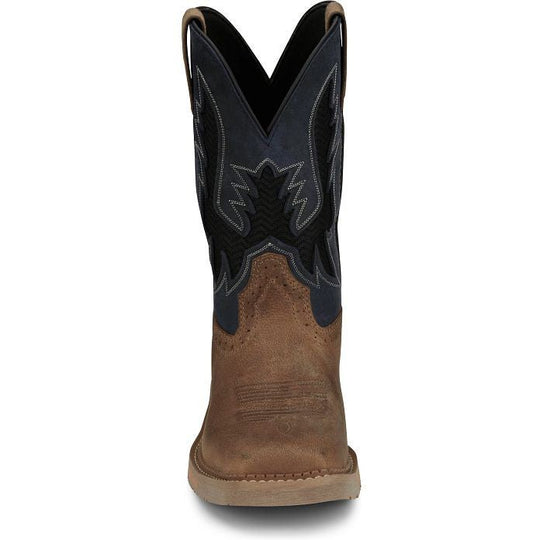 Justin Men's Bolt 11" Square Toe Western Work Boot -Tan- SE4114 - Overlook Boots