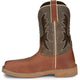 Justin Men's Bolt 11" Square Toe Western Work Boot -Brown- SE4110 - Overlook Boots