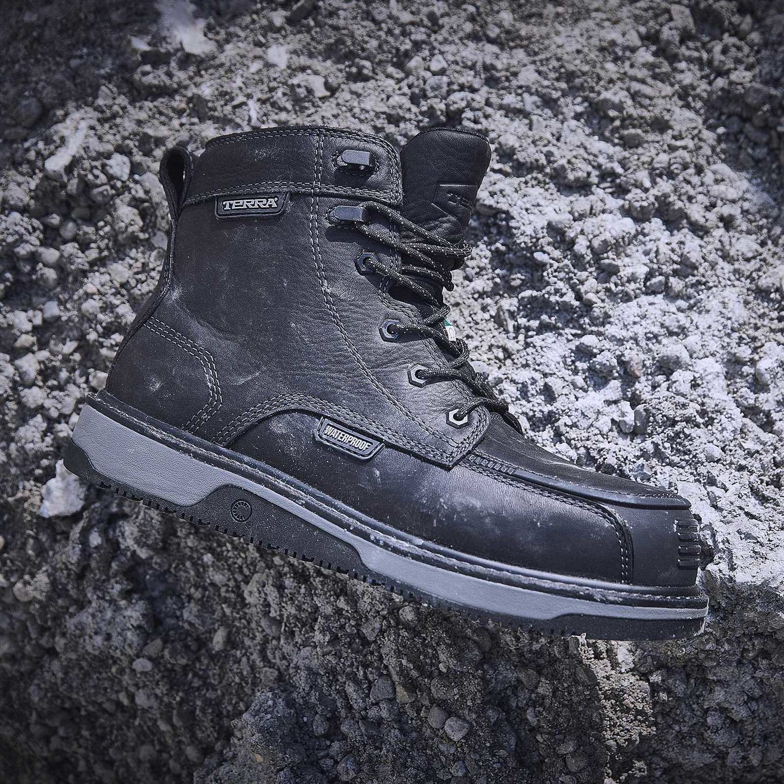 Terra Men's Ironstone 6" Composite Toe Waterproof Safety Work Boot- Black- 839GBK - Overlook Boots