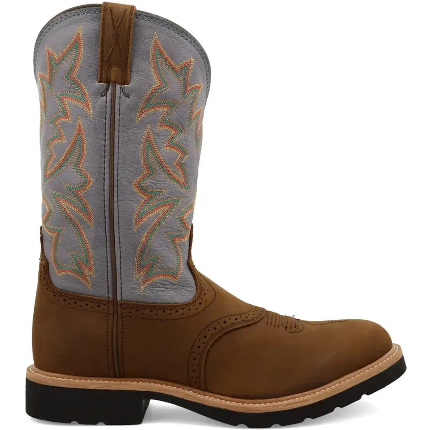 Twisted X Men's 12" U Toe Slip Resist Western Work Boot - Brown - MCW0002 7 / Medium / Brown - Overlook Boots