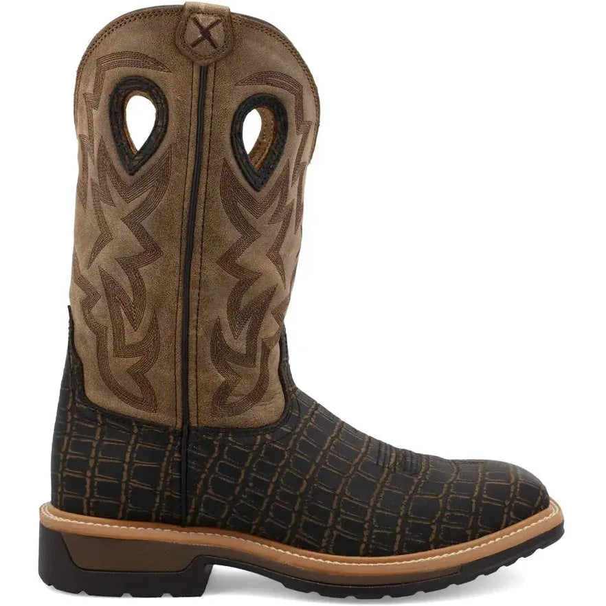 Twisted X Men's 12" Alloy Toe Western Work Boot - Bomber - MLCA003