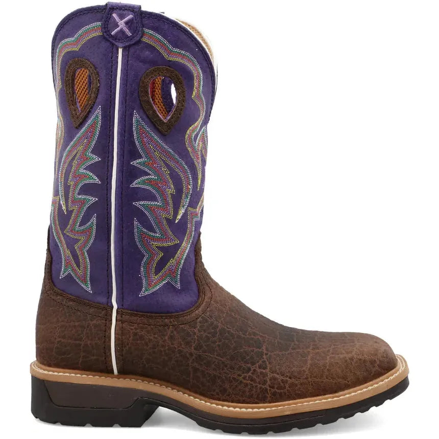 Twisted X Men's Lite 12" Alloy Toe Western Work Boot - Brown - MLCA006
