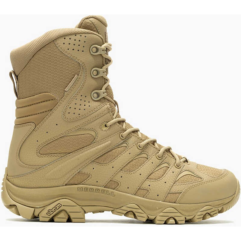 Merrell Work Men's Moab 3.8" Tactical Zip WP Hiking Boot -Coyote- J004107 - Overlook Boots